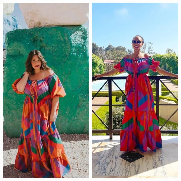 Farm Rio Amanda Stripes Maxidress - Picture 4 of 11